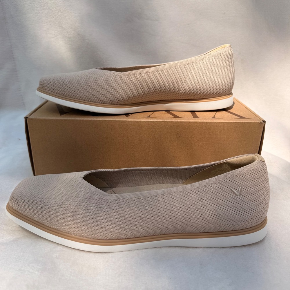 VIVAIA Mabel Almond Water-Repellent Knit Flats - EU 41.5 / US 10 - Picture 4 of 7